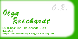olga reichardt business card